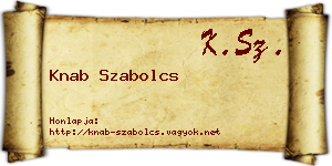 Knab Szabolcs névjegykártya